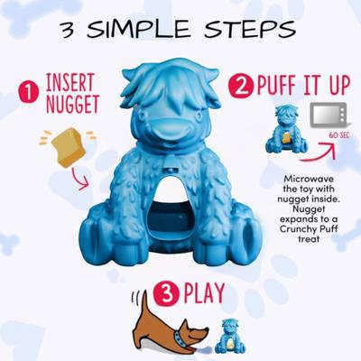 Show full view: Yeti Dog Chew Yak Puff & Play Dog Toy, Purple slide 3 of 6