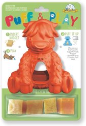 Yeti Dog Chew Yak Puff & Play Dog Toy, Orange