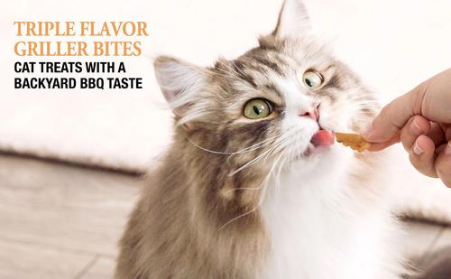 Show full view: Good 'n' Tasty Triple Flavor Griller Bites with Chicken, Salmon & Smoky BBQ Flavor Cat Treats, 2.15-oz bag slide 10 of 10