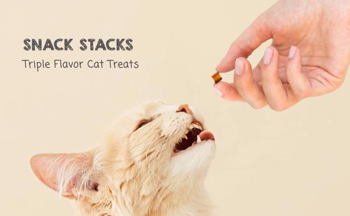 Show full view: Meowee! Snack Stacks Triple Protein with Real Chicken, Salmon & Beef Cat Treats, 3.2-oz bag slide 10 of 10