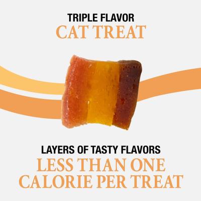 Show full view: Good 'n' Tasty Triple Flavor Layers with Real Chicken, Salmon & Beef Cat Treats, 1.8-oz bag slide 5 of 11