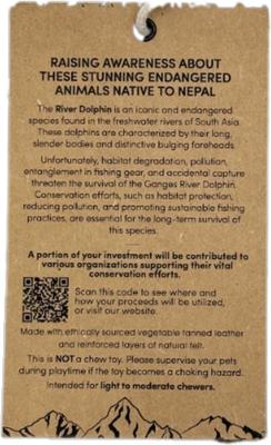 Show full view: Yeti Dog Chew Leather Dolphin Dog Chew Toy slide 3 of 5