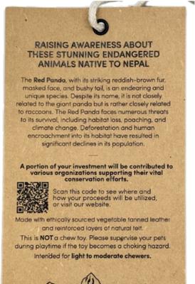 Show full view: Yeti Dog Chew Leather Panda Dog Chew Toy slide 3 of 5