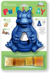 Yeti Dog Chew Dragon Puff & Play Dog Toy, Blue