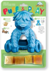 Yeti Dog Chew Yak Puff & Play Dog Toy, Baby Blue