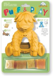 Yeti Dog Chew Yak Puff & Play Dog Toy, Yellow