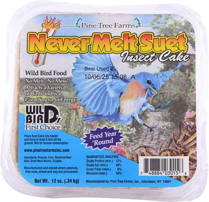 Show full view: Pine Tree Farms Never Melt Suet Insect Cake Bird Food, 12-oz tray, 12 count slide 7 of 10