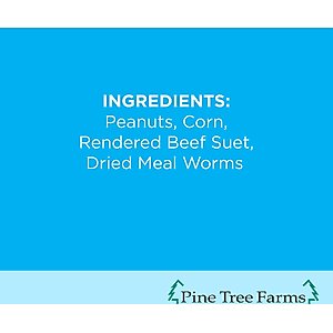 Pine Tree Farms Never Melt Suet Insect Cake Bird Food, 12-oz tray, 12 count