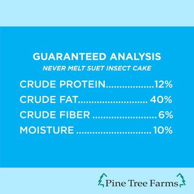 Show full view: Pine Tree Farms Never Melt Suet Insect Cake Bird Food, 12-oz tray, 12 count slide 6 of 10