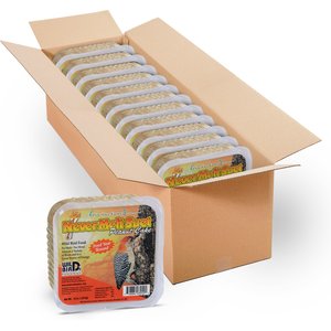 Pine Tree Farms Never Melt Suet Peanut Cake Bird Food, 12-oz tray, 12 count