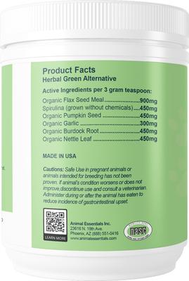 Show full view: Animal Essentials Herbal Green Alternative Dog & Cat Supplement, 12-oz slide 3 of 5