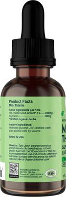 Show full view: Animal Essentials Milk Thistle Liquid Supplement for Dogs & Cats, 1-fl oz bottle slide 3 of 5