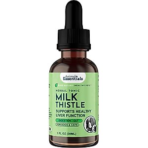 Animal Essentials Milk Thistle Liquid Supplement for Dogs & Cats, 1-fl oz bottle