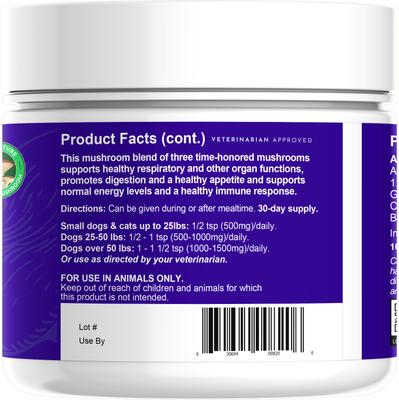 Show full view: Animal Essentials Mushroom Defense Cat & Dog Vitamin Supplement, 80-gm jar slide 4 of 4