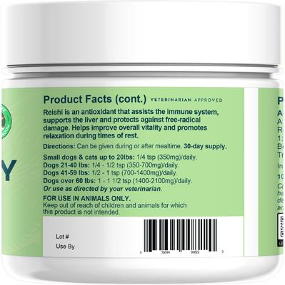 Show full view: Animal Essentials Longevity Reishi Mushroom Cat & Dog Vitamin Supplement slide 4 of 4