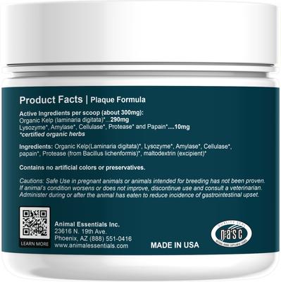 Show full view: Animal Essentials SeaDent Kelp & Enzymes Plaque & Tartar Control Dog Supplement, 2.5-oz bottle slide 3 of 5