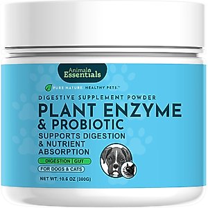 Animal Essentials Plant Enzyme & Probiotics Dog & Cat Supplement, 10.6-oz bottle