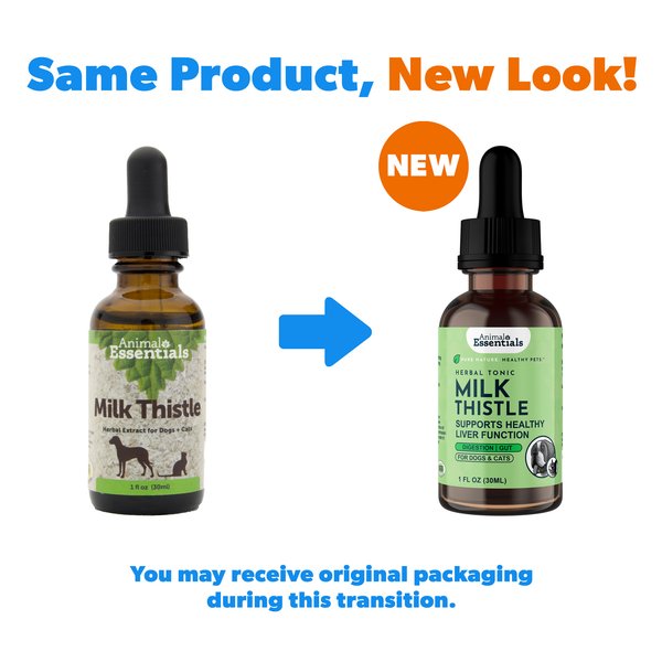 Animal Essentials Milk Thistle Liquid Supplement for Dogs & Cats, 1-fl oz bottle