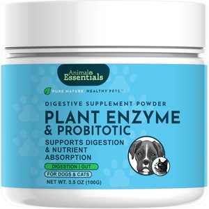 Animal Essentials Plant Enzyme & Probiotics Dog & Cat Supplement, 3.5-oz bottle