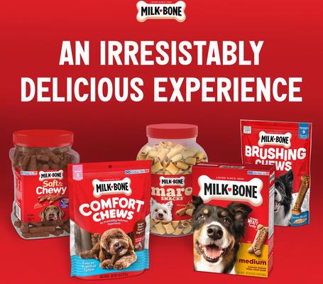 Milk-Bone Brushing Chews Daily Large Dental Dog Treats, 33.7-oz pouch