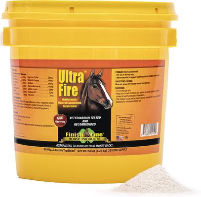 Show full view: Finish Line Ultra Fire Multivitamin Apple Flavor Powder Horse Supplement, 300-oz tub slide 3 of 4