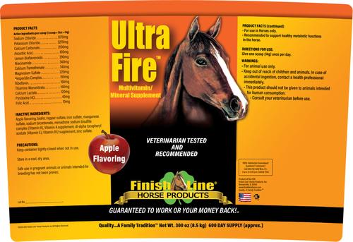 Show full view: Finish Line Ultra Fire Multivitamin Apple Flavor Powder Horse Supplement, 300-oz tub slide 2 of 4