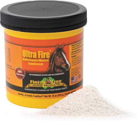Show full view: Finish Line Ultra Fire Multivitamin Apple Flavor Powder Horse Supplement, 15-oz tub slide 3 of 4