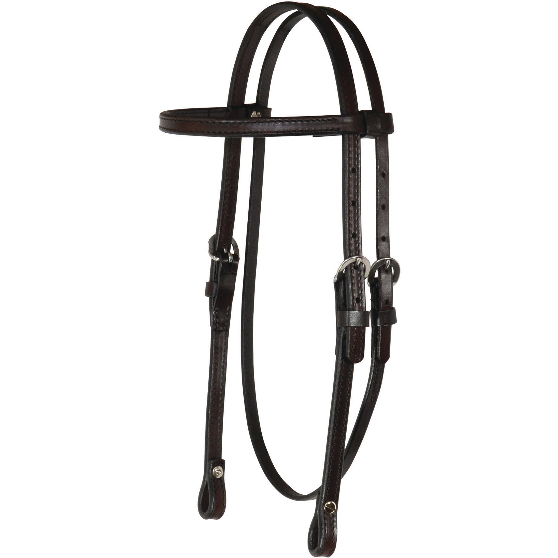 Circle Y Arabian/Cob Classic Smooth Browband Horse Headstall, 5/8-in, Dark Oil Antique