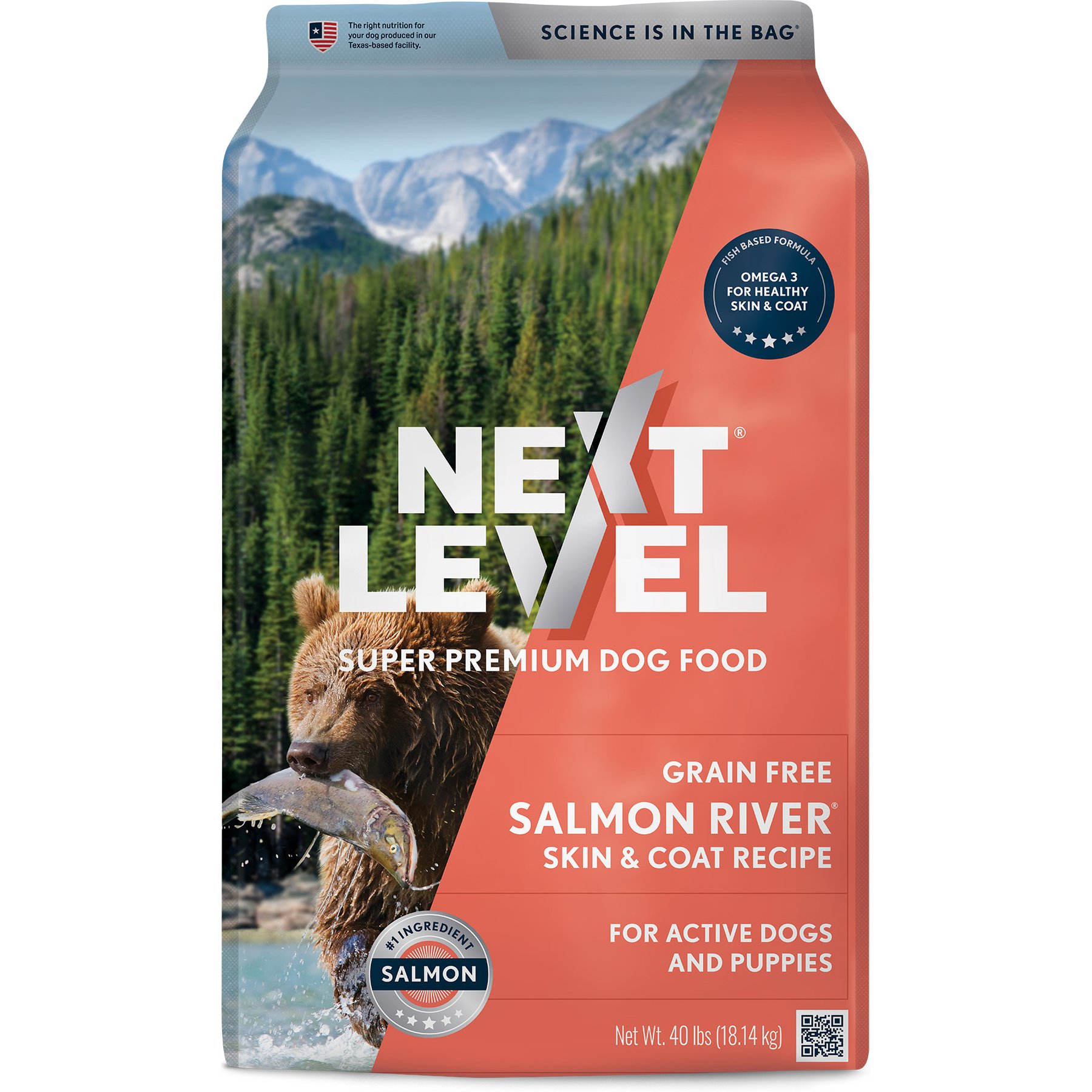 Next Level Super Premium Pet Food Salmon River Grain-Free Canine Adult Sea Food & Fish Dry Dog Food, 40-lb bag