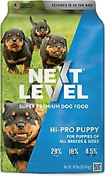 Next Level Super Premium Pet Food Hi-Pro Puppy Gluten-Free Beef Dry Dog Food, 40-lb bag
