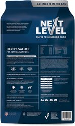 Next Level Super Premium Pet Food Hero's Salute Active Adult Gluten-Free Sea Food & Fish Dry Dog Food, 40-lb bag slide 2 of 8