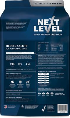 Show full view: Next Level Super Premium Pet Food Hero's Salute Active Adult Gluten-Free Sea Food & Fish Dry Dog Food, 40-lb bag slide 3 of 10