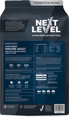 Show full view: Next Level Super Premium Pet Food Mature Adult Gluten-Free Chicken Dry Dog Food, 50-lb bag slide 3 of 11
