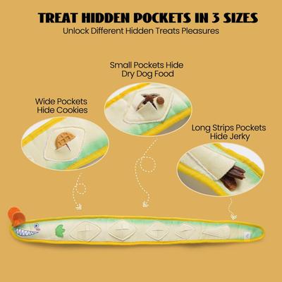 Show full view: Nocciola Eel Flat Stuffing-Free Plush Dog Toys, 2 count slide 5 of 7