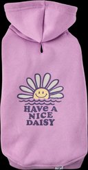 LIFE IS GOOD Have a Nice Daisy Sunset Dog Hoodie, Violet Purple, X-Small