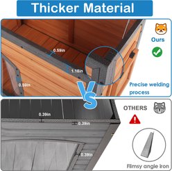 FunXplore Outdoor Dog Kennel, Brown, 34.3-in slide 2 of 6