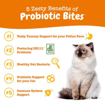 Show full view: Zesty Paws Probiotic Chicken Flavored Digestion Bites Supplement for Cats, 60 count slide 3 of 7