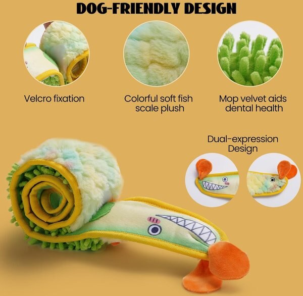 Nocciola Frog Stuffing-Free Squeaky Plush Dog Toy, Green