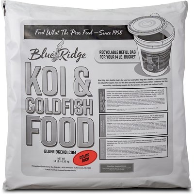 Blue Ridge Koi & Goldfish Blue Ridge Koi & Goldfish Color Rich Formula Koi & Goldfish Food, 14-lb bag