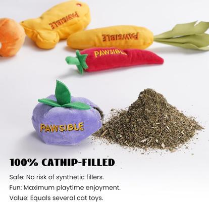 Show full view: Nocciola 5 Pack Foodie Catnip Filling Cat Toy Set, Multi slide 6 of 10