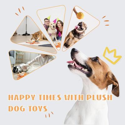 Show full view: Nocciola 5 Pack Tangerine Squeaky Interactive Dog Toy, Yellow slide 5 of 9