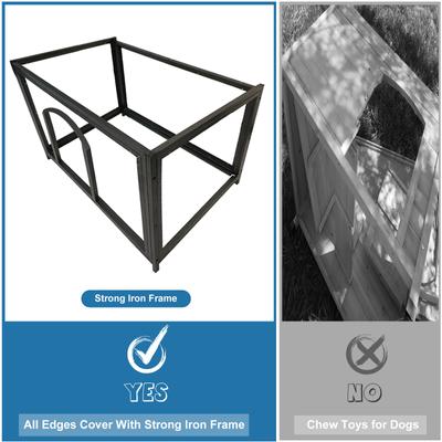Show full view: FunXplore Outdoor Dog Kennel, Brown, 34.3-in slide 3 of 6