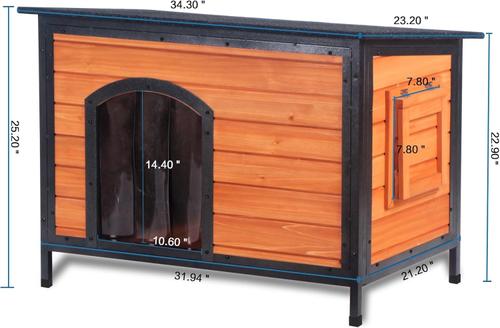 Show full view: FunXplore Outdoor Dog Kennel, Brown, 34.3-in slide 5 of 6