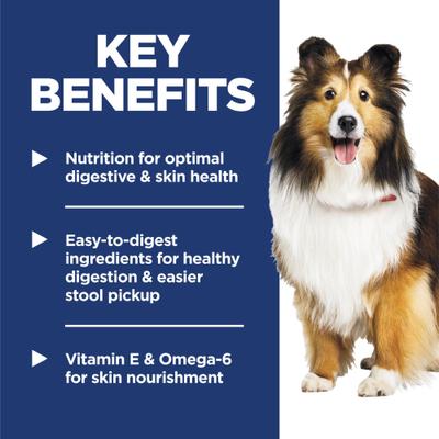 Show full view: Hill's Science Diet Adult Sensitive Stomach & Sensitive Skin Turkey & Vegetables Stew Wet Dog Food, 2.8-oz pouch, case of 24 slide 4 of 12