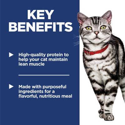 Show full view: Hill's Science Diet Adult Indoor Salmon & Vegetables Stew Wet Cat Food, 2.8-oz pouch, case of 24 slide 4 of 12