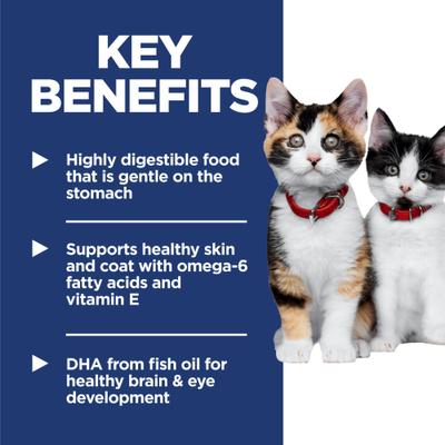 Show full view: Hill's Science Diet Kitten Sensitive Stomach & Sensitive Skin Salmon & Vegetables Stew Wet Cat Food, 2.8-oz pouch, case of 24 slide 3 of 10