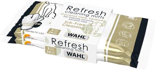 Show full view: Wahl Ick Free Coconut Cleaning Mitts Dog Grooming Wipes, 24 count slide 2 of 5