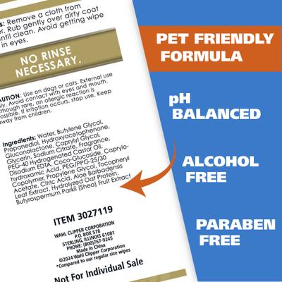 Show full view: Wahl Refresh Coconut Lime Verbena Massive Dog Grooming Wipes, 36 count slide 5 of 9