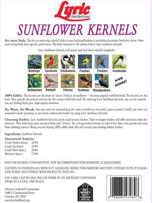 Show full view: Lyric Sunflower Kernels Wild Bird Food, 25-lb bag slide 2 of 10