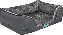 Cozy Tails Orthopedic Bamboo Charcoal Infused Couch Dog Bed, Grey, Large